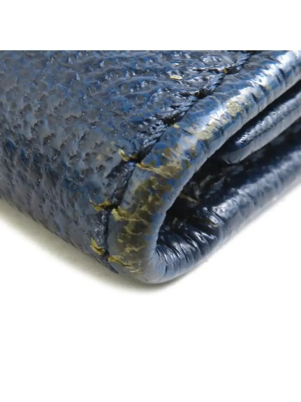 Auth Chanel Trifold Wallet Navy #280406C35B